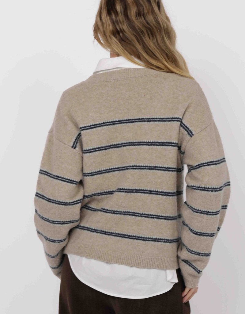 SAGE THE LABEL HUDSON STRIPE SWEATER