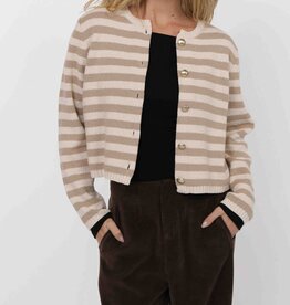 SAGE THE LABEL DAPHNE STRIPED CARDIGAN