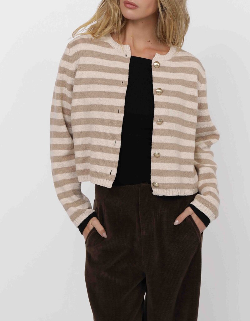 SAGE THE LABEL DAPHNE STRIPED CARDIGAN