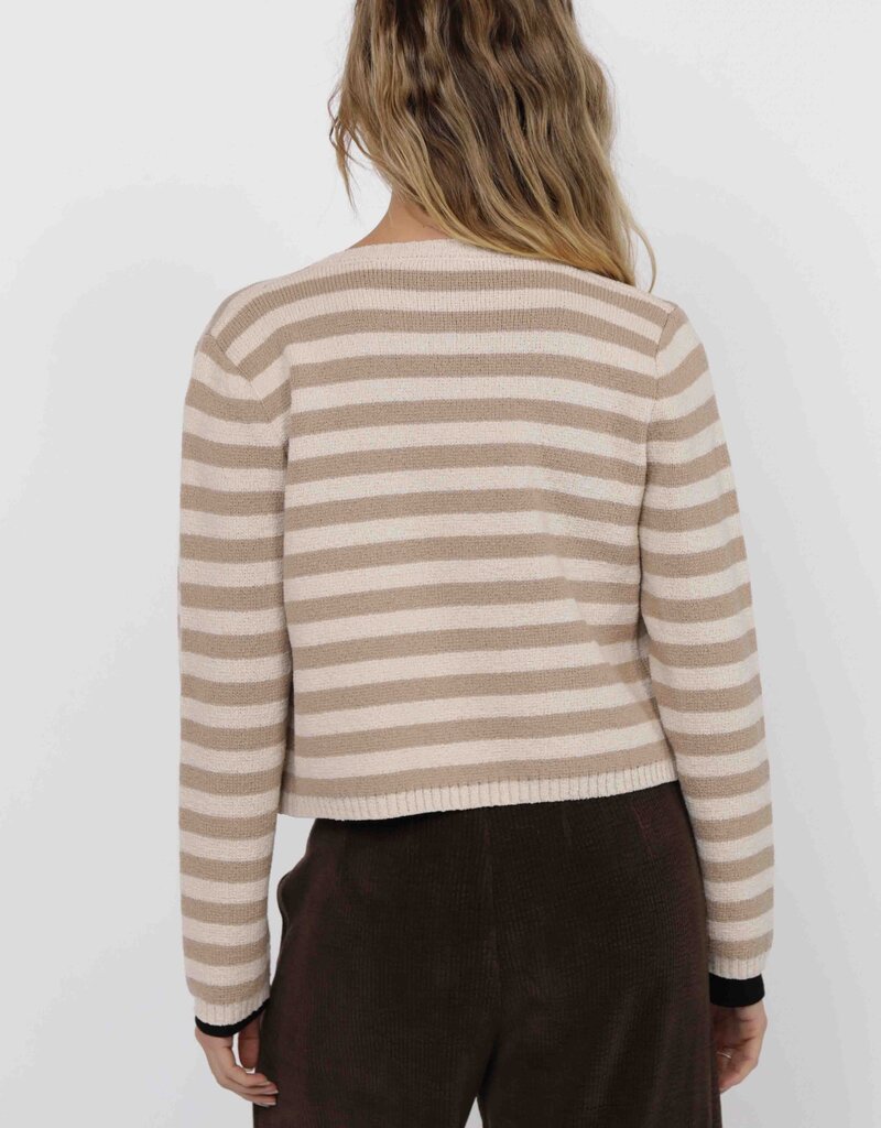 SAGE THE LABEL DAPHNE STRIPED CARDIGAN