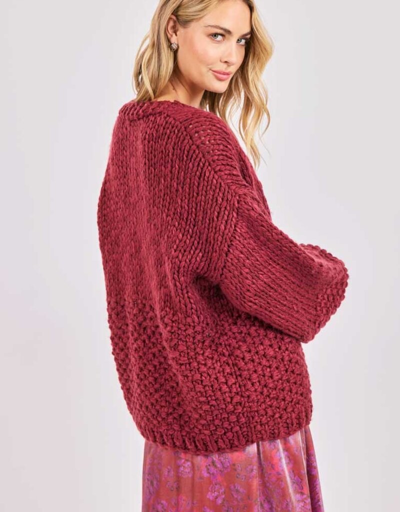 SAGE THE LABEL FLORENCE HAND KNIT CARDI