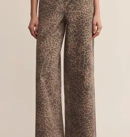 ZSUPPLY MARLI DENIM LEOPARD PANT
