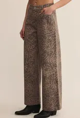 ZSUPPLY MARLI DENIM LEOPARD PANT