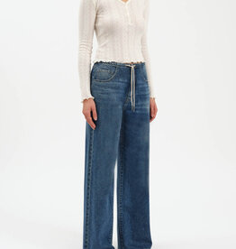 DAZE MADISON MID RISE WIDE LEG JEANS