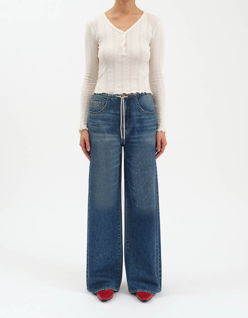 DAZE MADISON MID RISE WIDE LEG JEANS