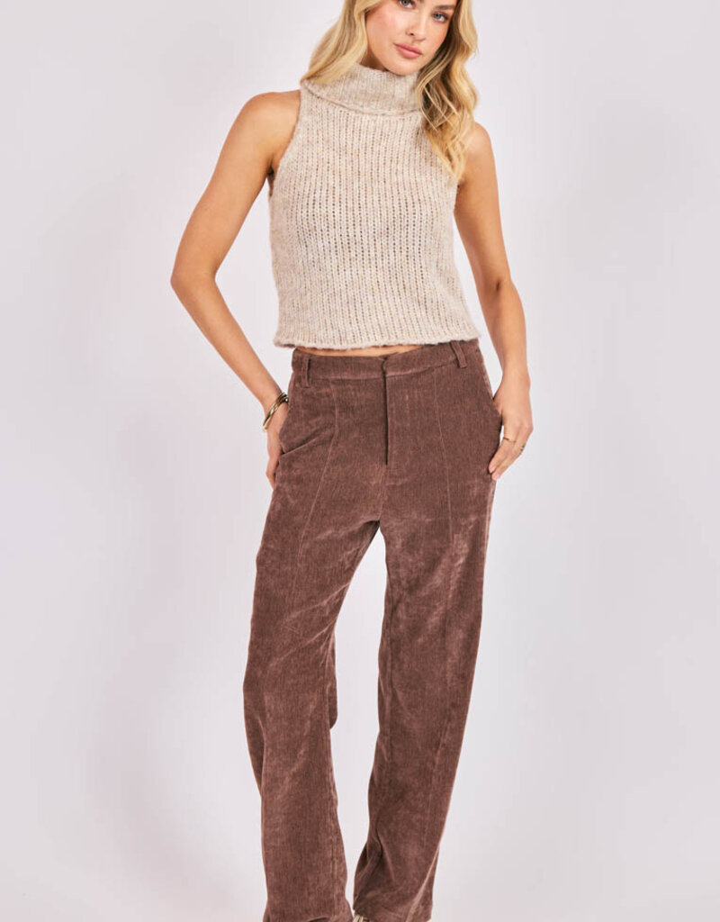 SADIE AND SAGE SAYLOR SLEEVELESS TURTLENECK