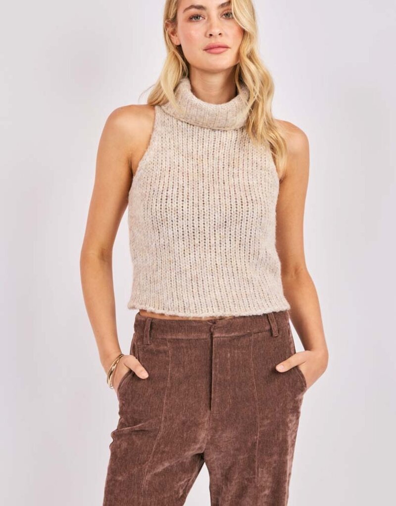 SADIE AND SAGE SAYLOR SLEEVELESS TURTLENECK