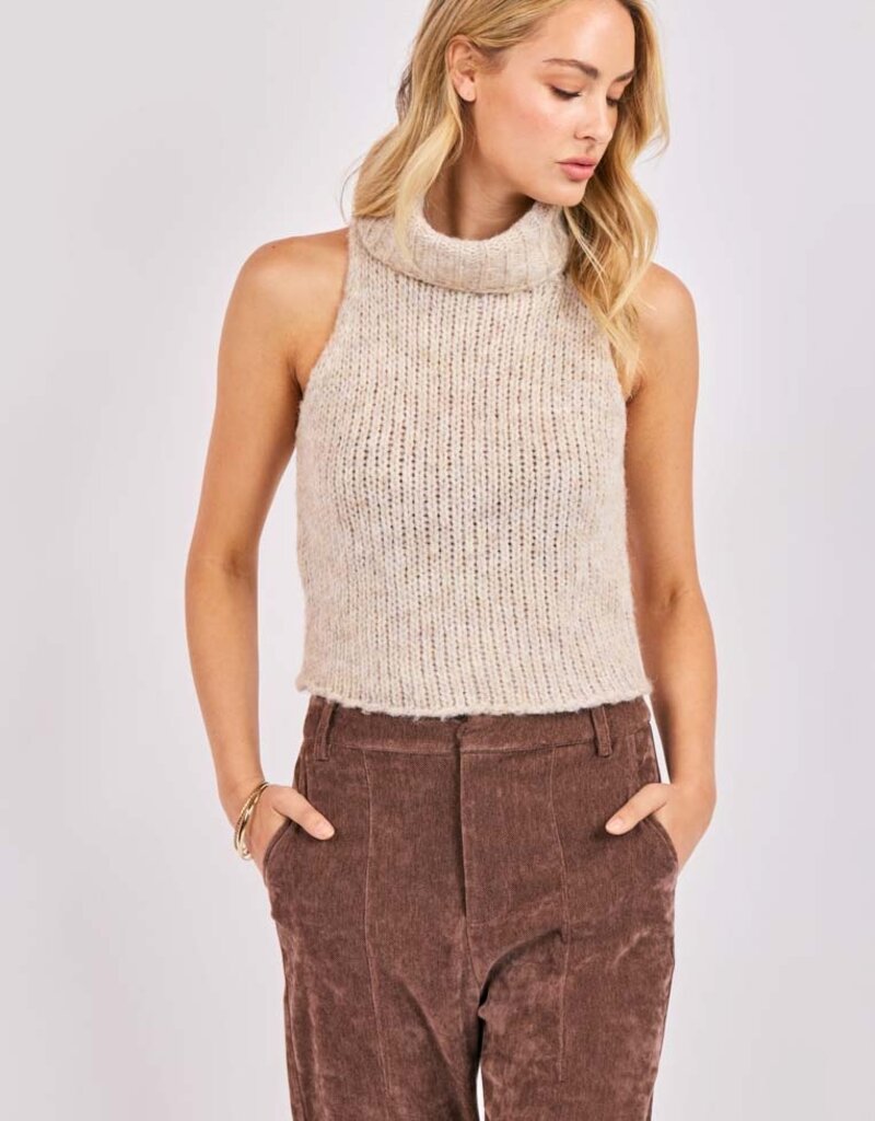 SADIE AND SAGE SAYLOR SLEEVELESS TURTLENECK