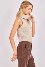 SADIE AND SAGE SAYLOR SLEEVELESS TURTLENECK