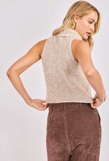 SADIE AND SAGE SAYLOR SLEEVELESS TURTLENECK