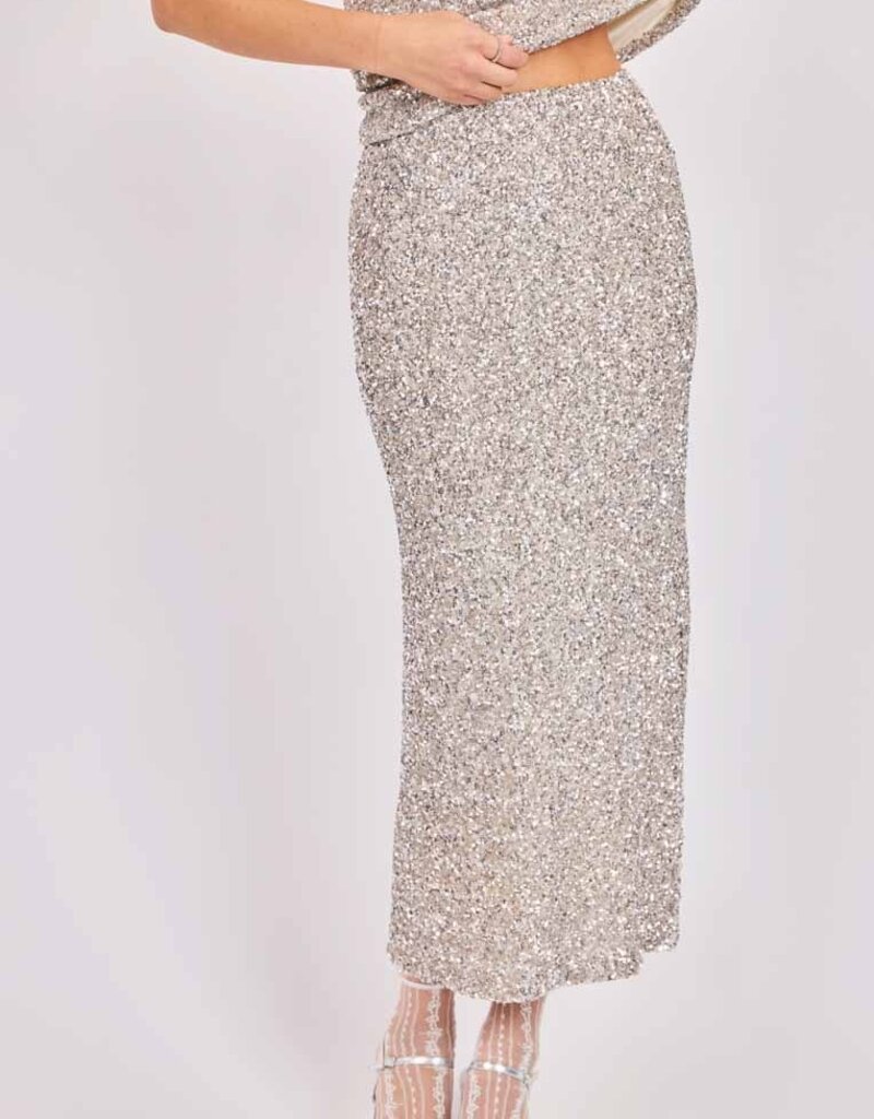 SADIE AND SAGE LUSTER SEQUIN MAXI SKIRT