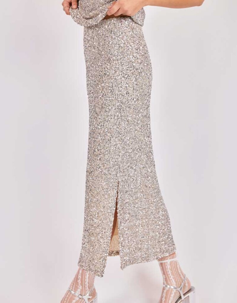 SADIE AND SAGE LUSTER SEQUIN MAXI SKIRT
