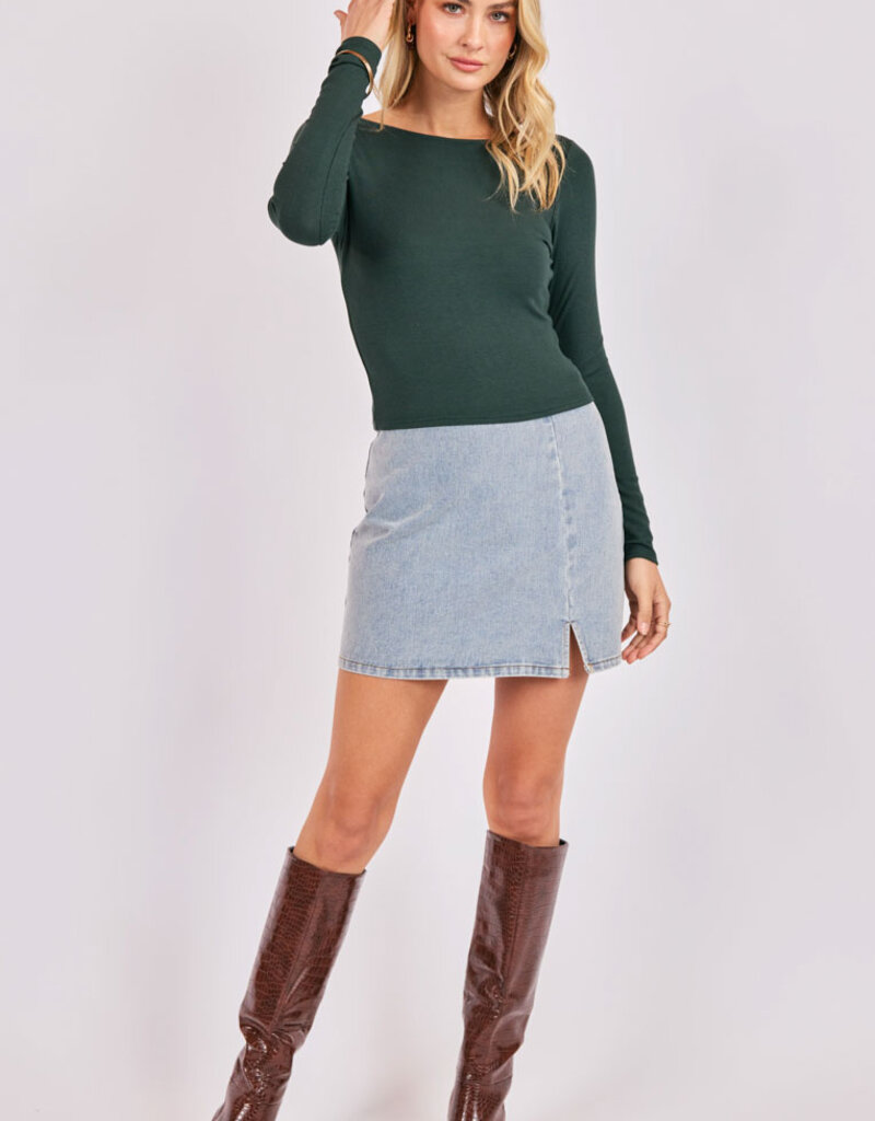 SADIE AND SAGE RONAN BOAT NECK TOP