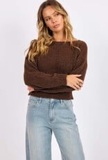 SAGE THE LABEL INDIRA BOAT NECK SWEATER