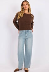 SAGE THE LABEL INDIRA BOAT NECK SWEATER
