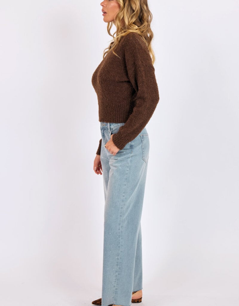 SAGE THE LABEL INDIRA BOAT NECK SWEATER