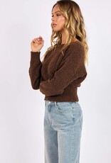 SAGE THE LABEL INDIRA BOAT NECK SWEATER