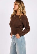 SAGE THE LABEL INDIRA BOAT NECK SWEATER