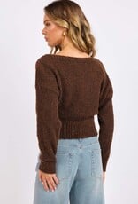 SAGE THE LABEL INDIRA BOAT NECK SWEATER