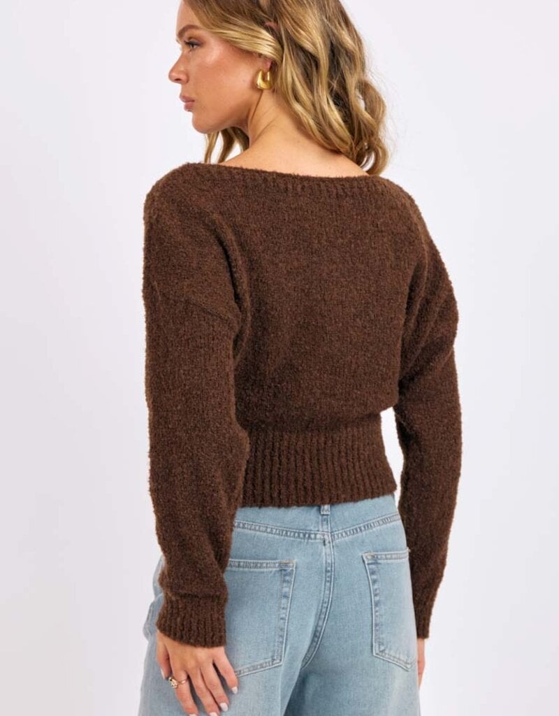 SAGE THE LABEL INDIRA BOAT NECK SWEATER