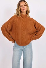 SAGE THE LABEL FABLE CABLE KNIT TURTLENECK