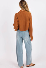 SAGE THE LABEL FABLE CABLE KNIT TURTLENECK