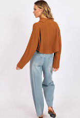 SAGE THE LABEL FABLE CABLE KNIT TURTLENECK