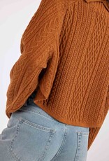 SAGE THE LABEL FABLE CABLE KNIT TURTLENECK