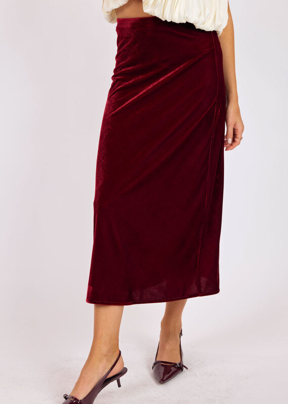 SAGE THE LABEL TWILIGHT VELVET MIDI SKIRT