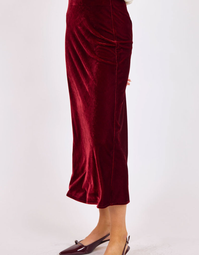 SAGE THE LABEL TWILIGHT VELVET MIDI SKIRT