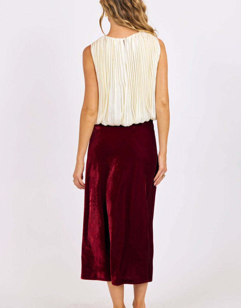 SAGE THE LABEL TWILIGHT VELVET MIDI SKIRT