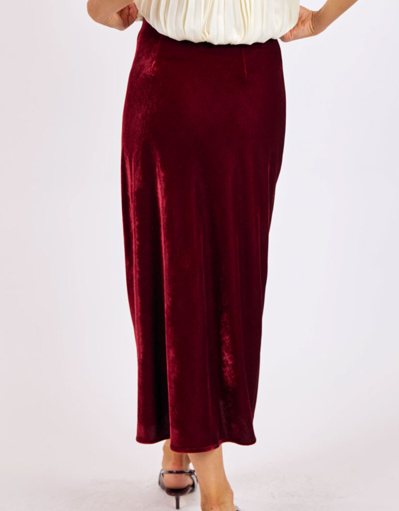 SAGE THE LABEL TWILIGHT VELVET MIDI SKIRT