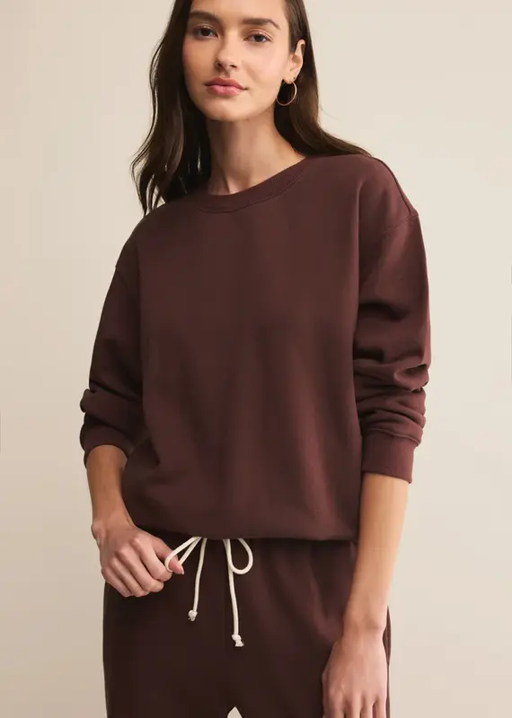 ZSUPPLY COTTON BOYFRIEND SWEATSHIRT