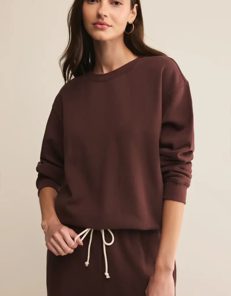 ZSUPPLY COTTON BOYFRIEND SWEATSHIRT