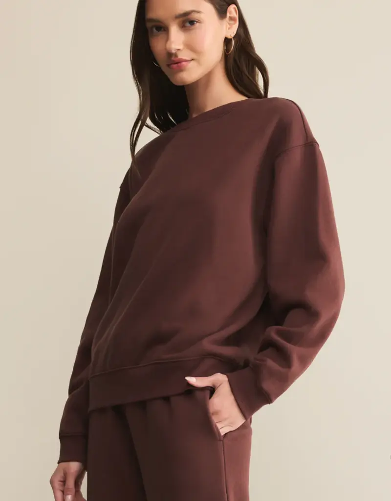 ZSUPPLY COTTON BOYFRIEND SWEATSHIRT
