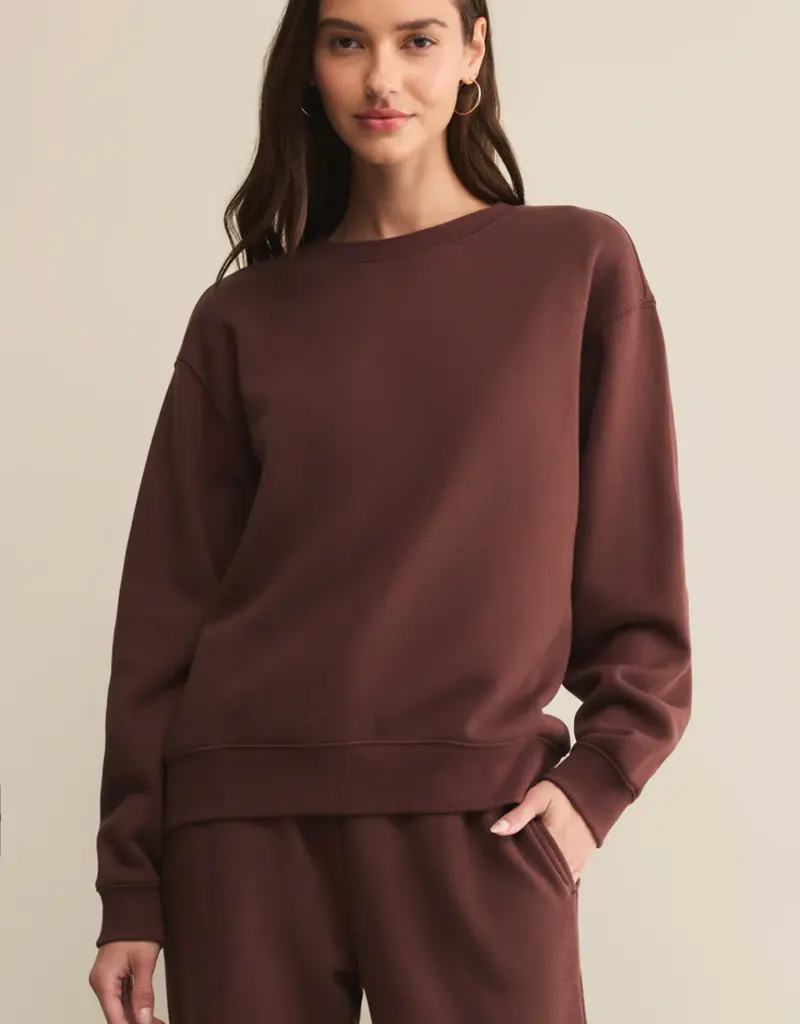 ZSUPPLY COTTON BOYFRIEND SWEATSHIRT