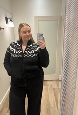 RD STYLE LEOCADIA LONG RAGLAN SLEEVE MOCK NECK CARDIGAN