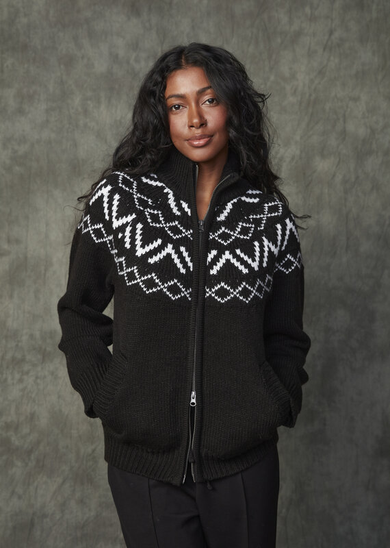 RD STYLE LEOCADIA LONG RAGLAN SLEEVE MOCK NECK CARDIGAN