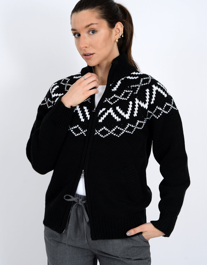 RD STYLE LEOCADIA LONG RAGLAN SLEEVE MOCK NECK CARDIGAN