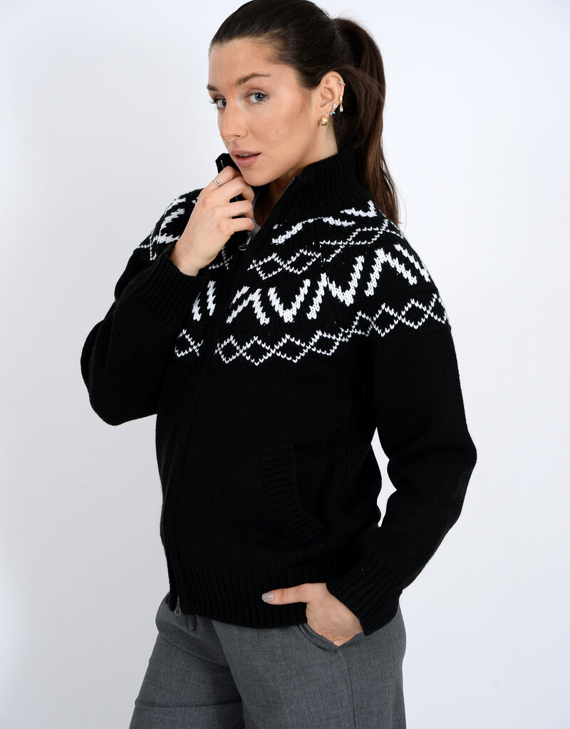 RD STYLE LEOCADIA LONG RAGLAN SLEEVE MOCK NECK CARDIGAN