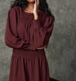 RD STYLE LORENCE SHIRRED MINI DRESS