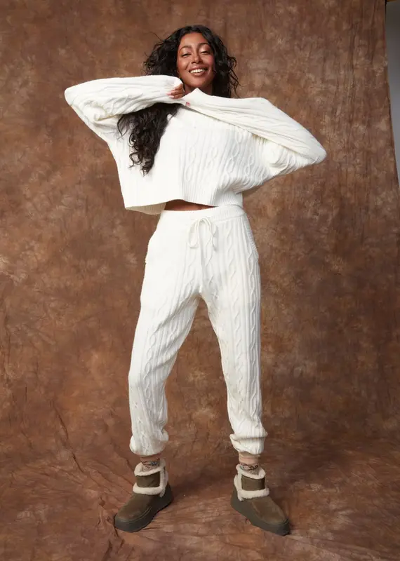 RD STYLE KINSLEY CABLE KNIT JOGGER