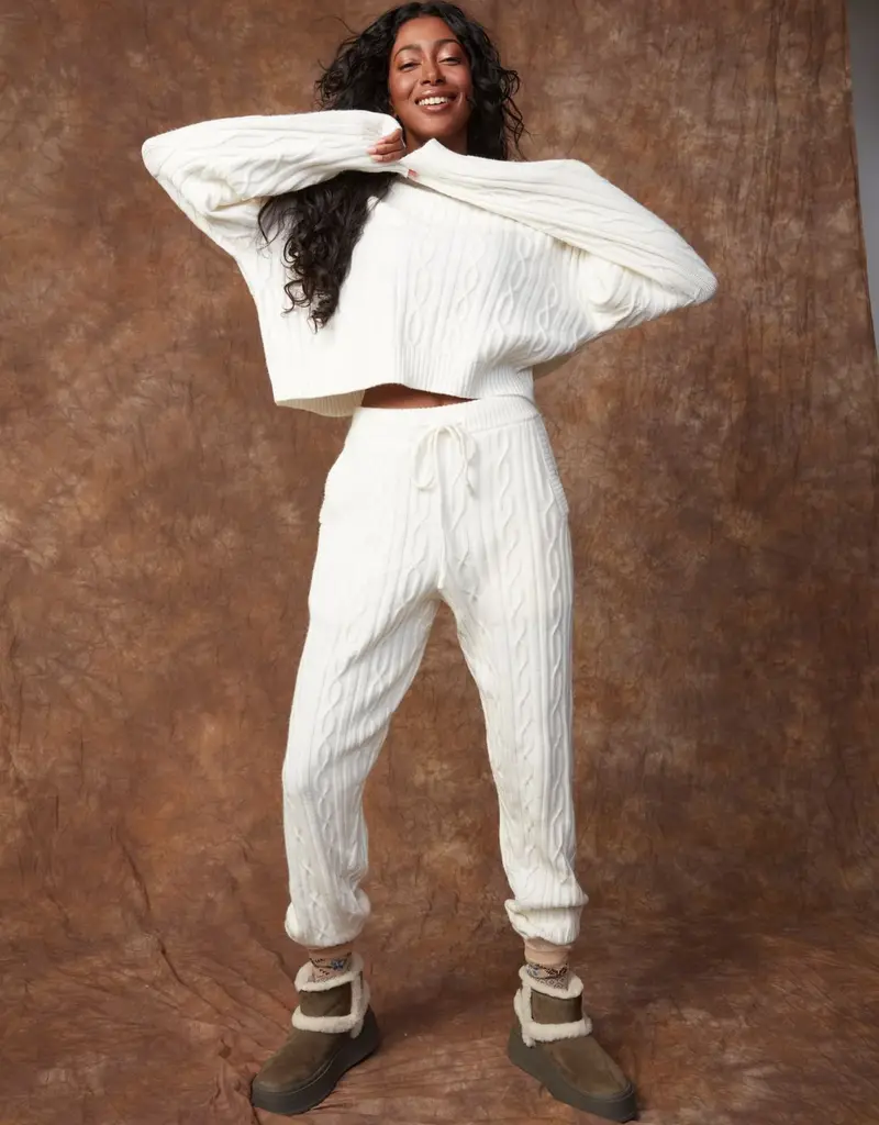 RD STYLE KINSLEY CABLE KNIT JOGGER