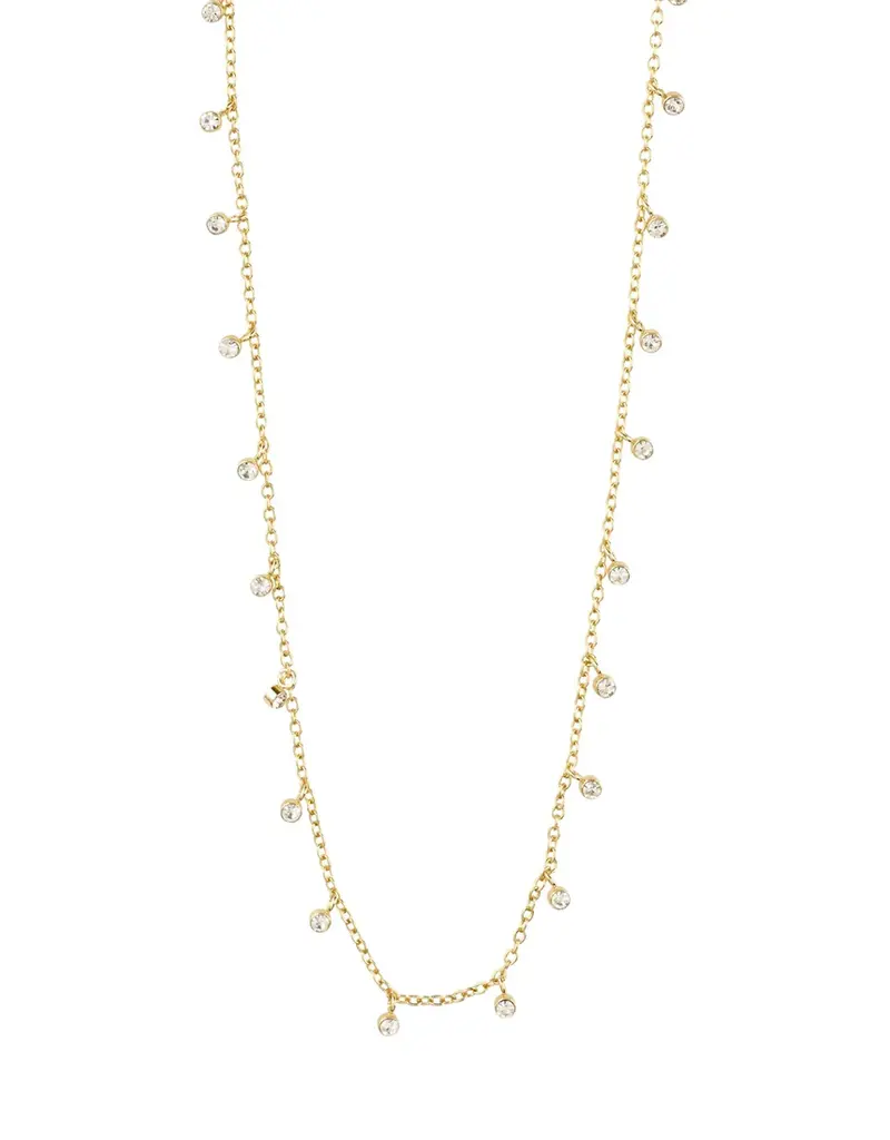 PILGRIM MAJA CRYSTAL DROP NECKLACE