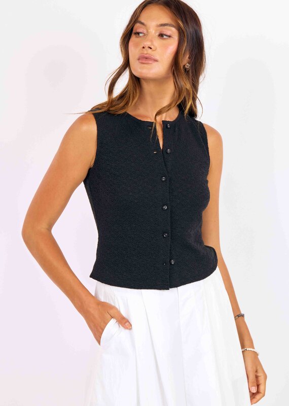 SAGE THE LABEL PURPOSE BUTTON TANK