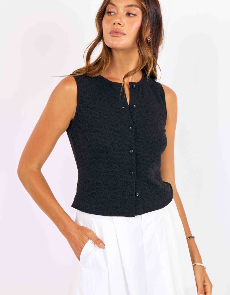 SAGE THE LABEL PURPOSE BUTTON TANK