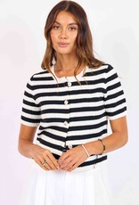 SAGE THE LABEL DAPHNE STRIPED CARDIGAN