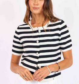 SAGE THE LABEL DAPHNE STRIPED CARDIGAN