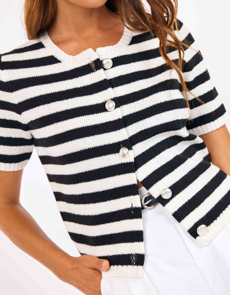 SAGE THE LABEL DAPHNE STRIPED CARDIGAN