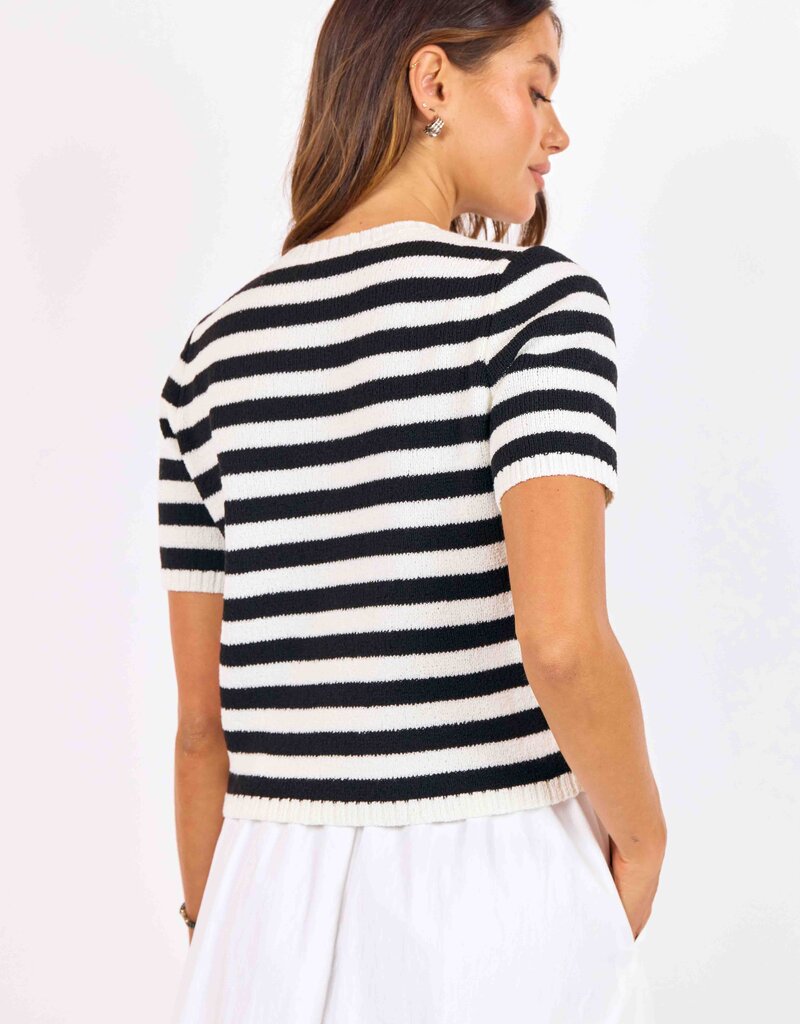 SAGE THE LABEL DAPHNE STRIPED CARDIGAN